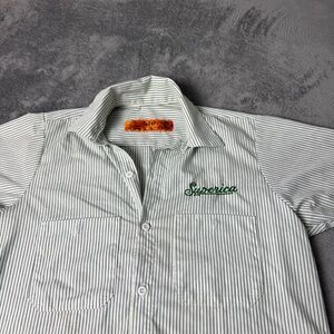 Red Kap Green Striped Men's Shirt